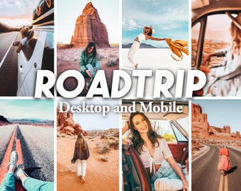 8 PRO Roadtrip LIGHTROOM Presets, lightroom MOBILE preset, travel preset , natural aesthetic outdoor, blogger film preset, Desktop warm