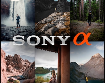 16 ajustes preestablecidos de SONY Alpha Lightroom, ajustes preestablecidos de escritorio y móviles, ajustes preestablecidos de humor, Instagram, ajustes preestablecidos de aventura, al aire libre, naturaleza, influenciador de viajes