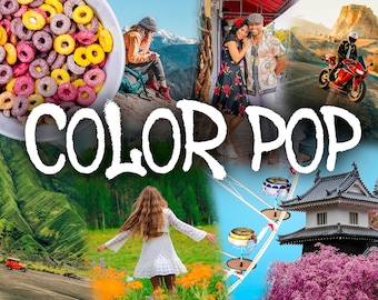 Ajustes preestablecidos vibrantes para Lightroom, filtros Color Pop para móviles y ordenadores (descarga digital)