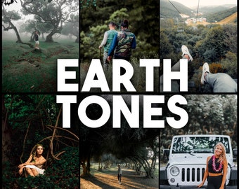 Preajustes de Lightroom en tonos tierra, filtros rústicos para móviles y ordenadores (descarga digital)