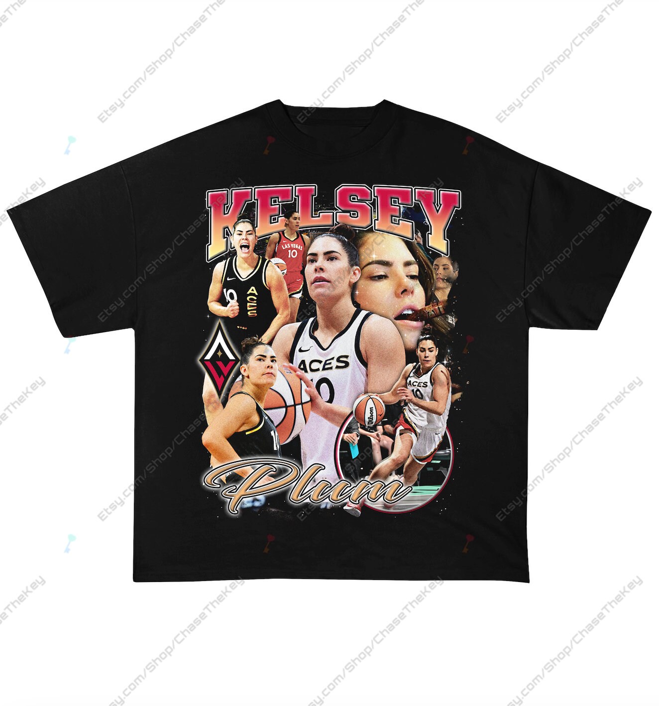 Camisola Kelsey Plum feminina, camisa de jogador de basquete, camiseta estilo  anos 90, retrô, vintage, CP07BSK