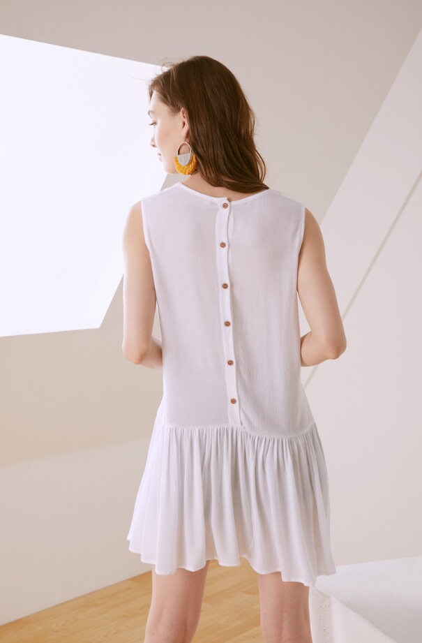 Sleeveless Midi Polyester Column Regular Casual Dress kmy25y40708