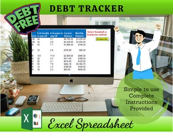 debt tracker, snowball, avalanche, debt spreadsheet