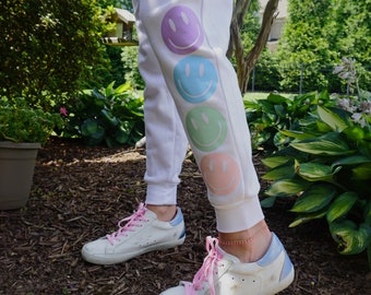 smiley face joggers