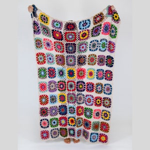 Couverture Granny Square Crochet Multicolore, Couverture Fleurs Crochet, Couverture Flower Granny Square Crochet, Couverture Easy Flower Granny Squares image 4