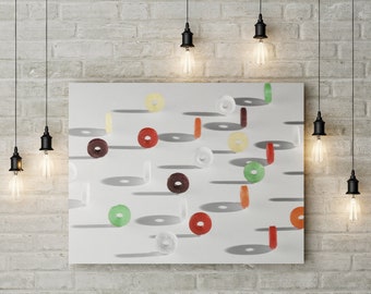 Stretched Canvas Lifesaver Shadows Fine Art Photo Print Food White Macro Blur Bokeh Photography Nature Plants Natural Restaurant Product