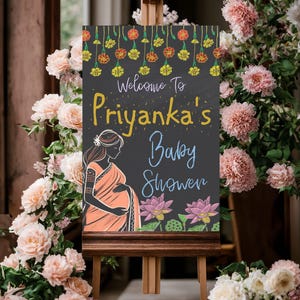 chalkboard seemantham sign,Indian baby shower seemantham welcome sign, Seemantham ceremony baby shower printable sign, Valaikappu ceremony