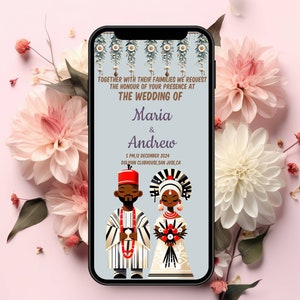 Nigerian wedding welcome sign for traditional african wedding