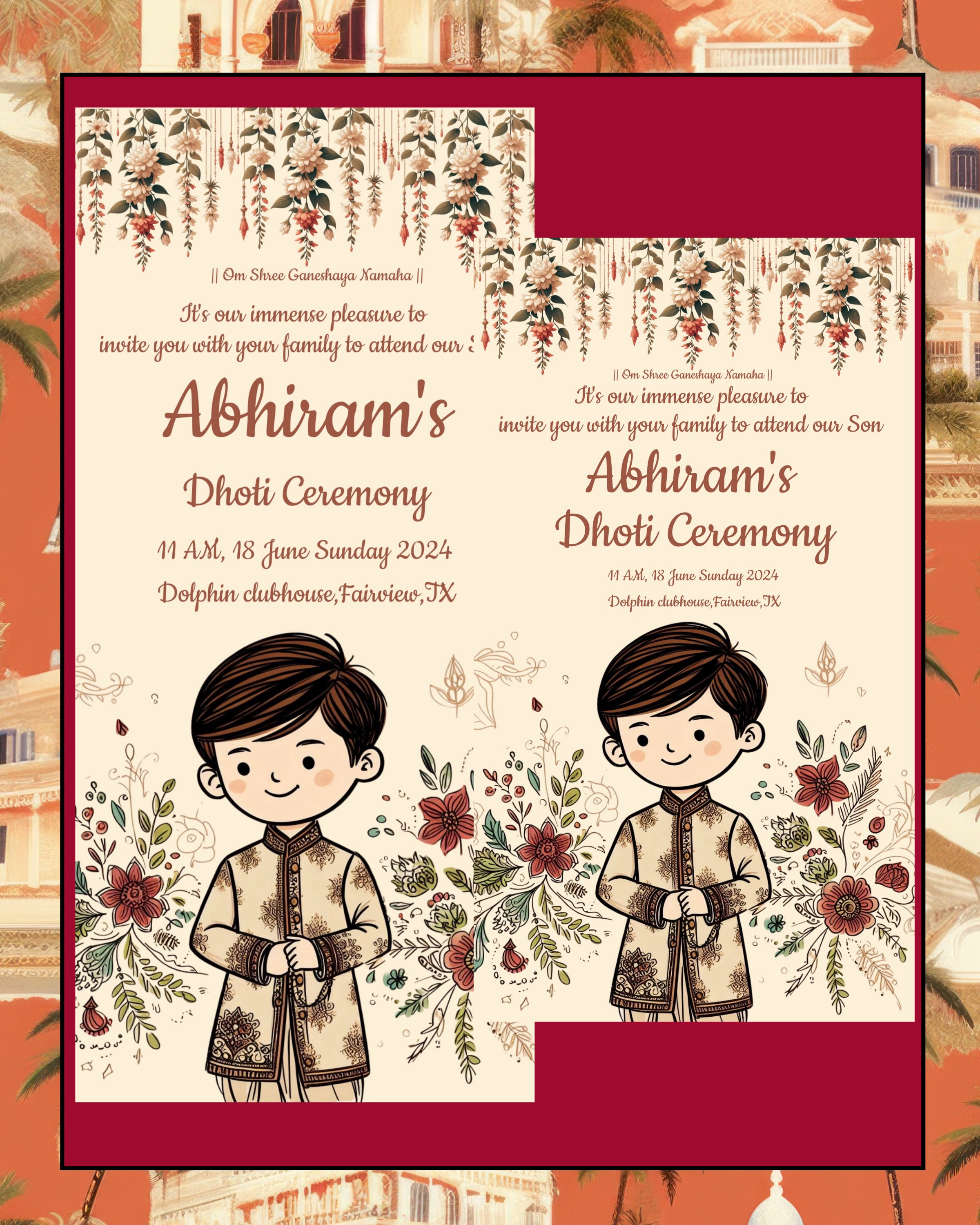 Dhoti Ceremony Sign Indian Ceremony Sign Dhoti Ceremony Dhoti Function