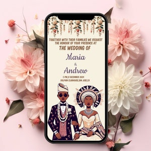 Nigerian wedding sign as igbo wedding Mobile Invitation