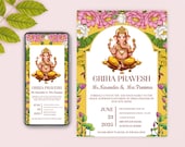 Indian Housewarming Invitation: Grihapravesh Customizable Invite (Digital Download)