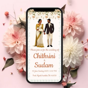 Digitale Poruwa ceremonie-uitnodiging, Sri Lankaanse huwelijksuitnodiging, mobiele Sri Lankaanse uitnodiging, Sri Lankaanse bruiloft, #srilankanwedding