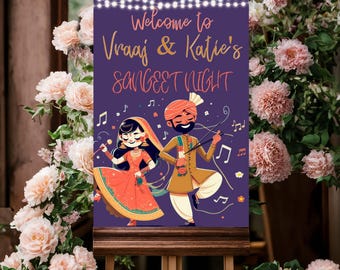 Welcome to Sangeet Decor Indian Sangeet Signs, Sangeet Welcome Sign & Sangeet Poster, Indian Wedding Sign as Indian Wedding Welcome Sign