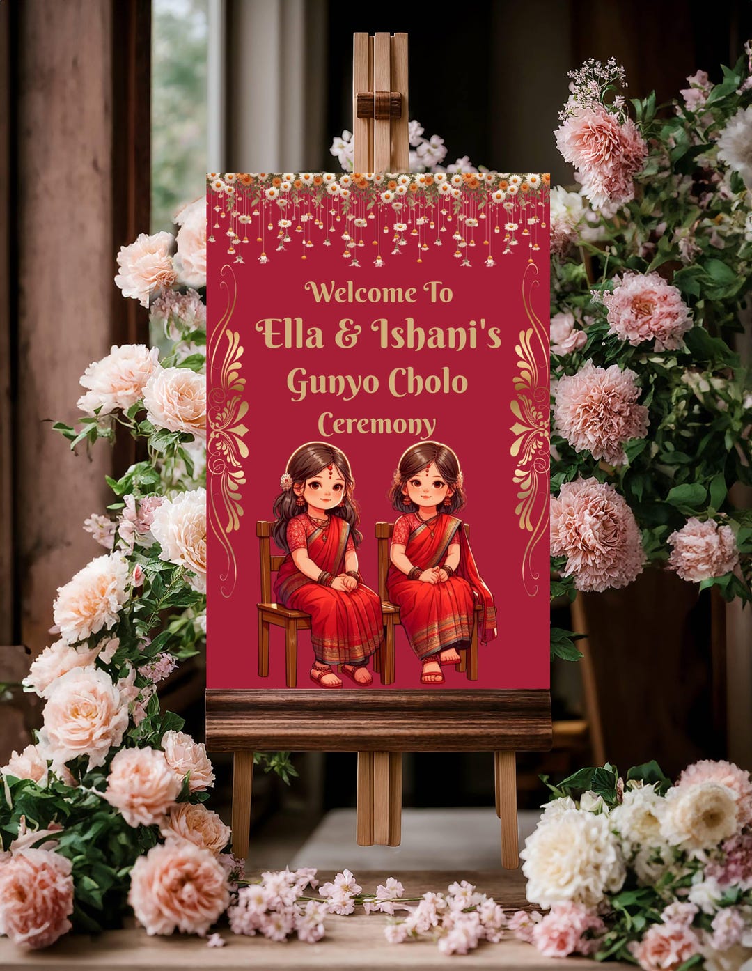 Gunyo Gunyo Cholo Invitation Template: Nepali Ceremony Sign (digital Download ...