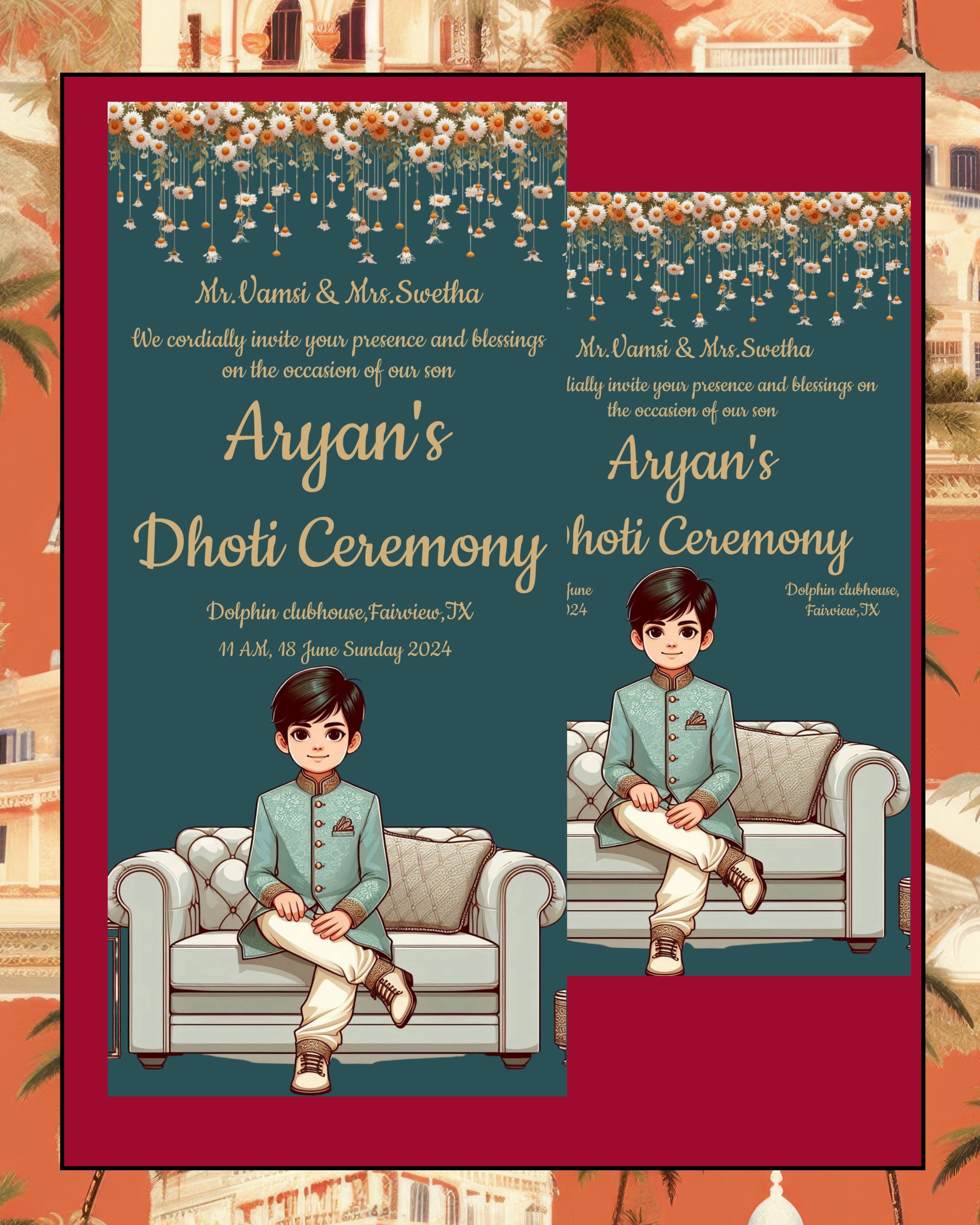 Dhoti Ceremony Sign Indian Ceremony Sign Dhoti Ceremony Dhoti Function