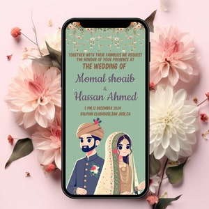 Pakistani wedding welcome sign for instant download, Nikkah welcome sign as muslim wedding decor printable template
