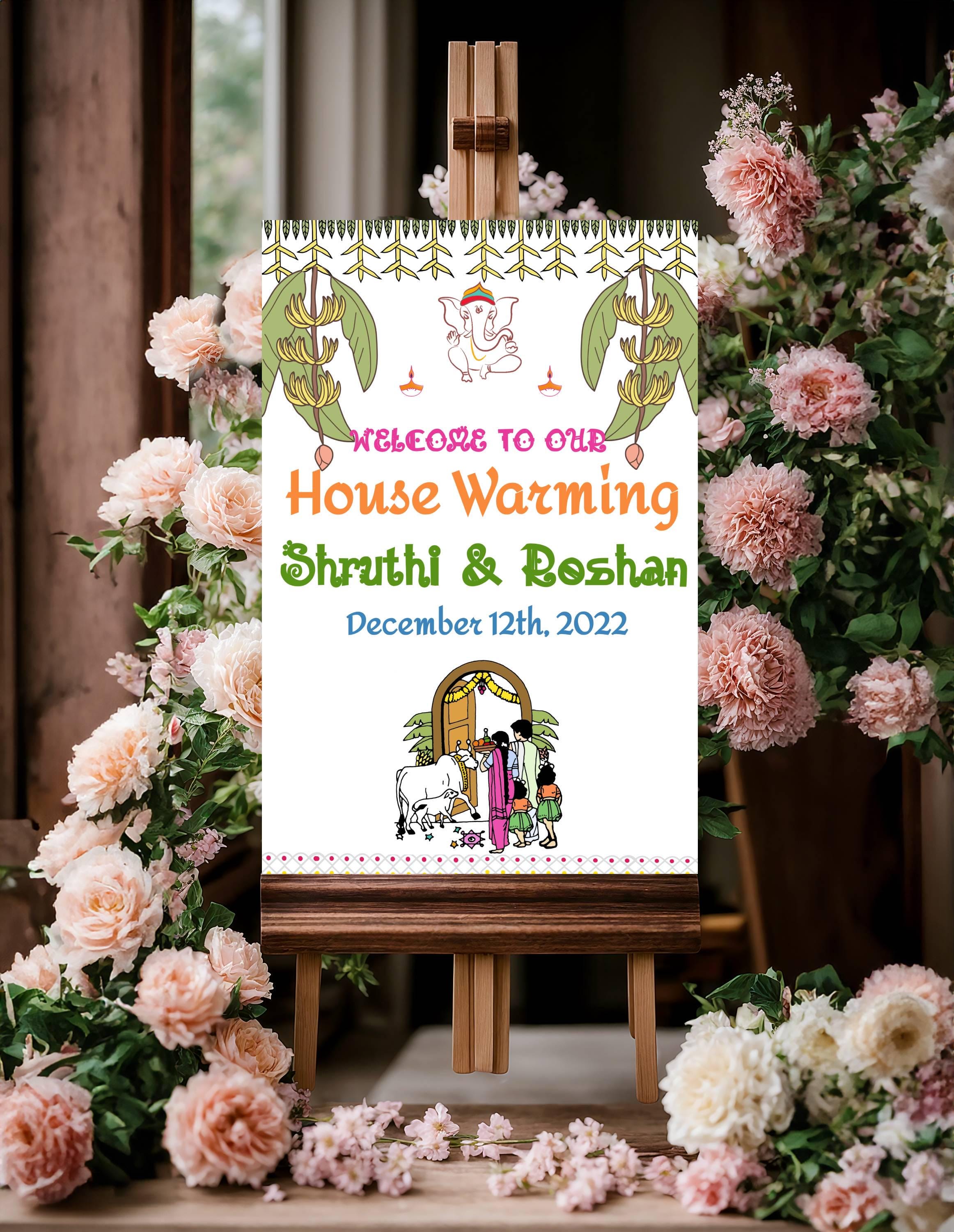 パクユチョン house warming party fanmeeting Housewarming Welcome Sign for Instant Download, Indian