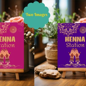 Mehndi Station Sign,Mendhi gift station decor ,Henna Party Decor Printable Mendhi Sign Mehendhi Decor Henna Board Desi Wedding Favors Sign