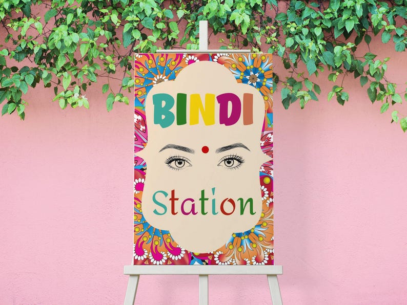 Bindi Wedding Welcome Sign, Bindi Ceremony Indian Wedding Sign for ...