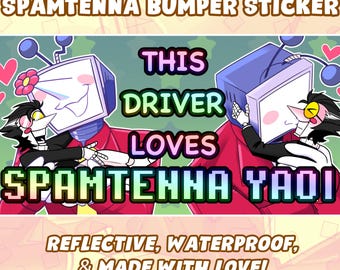 PREVENTA / Pegatina reflectante para parachoques Spamtenna de 8" / DELTARUNE