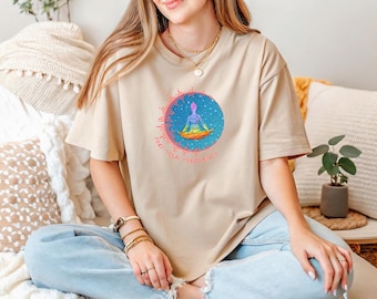 Lotus Pose T-Shirt: Find Your Frequency, Mindfulness Tee