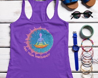 Rainbow Lotus Yoga Tank Top: Spiritual Festival Racerback