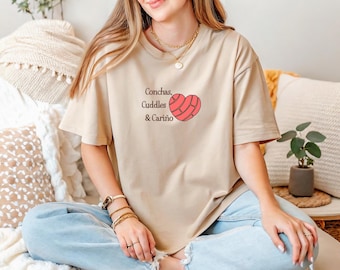 Conchas, Cuddles & Cariño T-Shirt: Latinx Love, Soft Cotton Tee