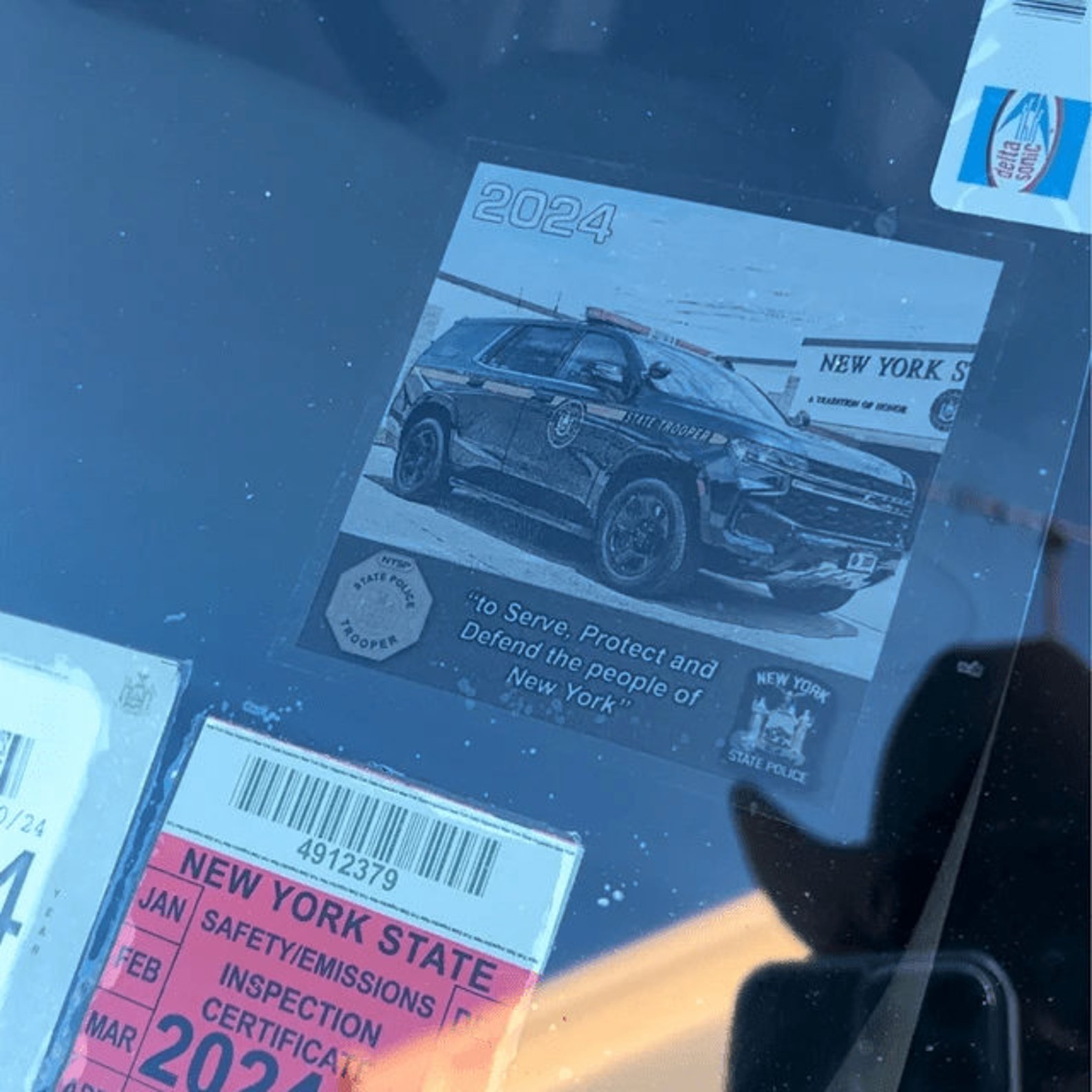 20232024 NYSP New York State Trooper NYST PBA Style Inside Window