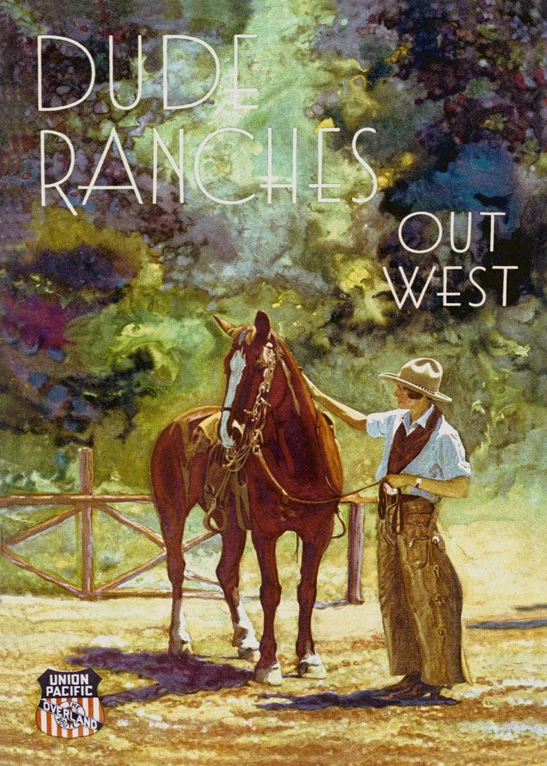 Union Pacific Dude Ranch Poster 0000-6589 - Etsy