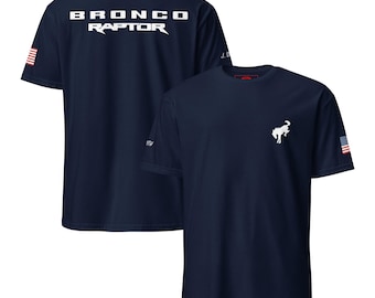 BRONCO RAPTOR Custom US Flag  T-Shirt