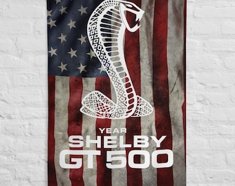 SHELBY GT500 (Classic) Custom US Wall Flag