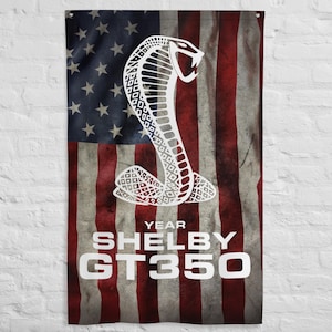 SHELBY GT350 (Classic) Custom US Wall Flag
