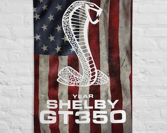 SHELBY GT350 (Classic) Custom US Wall Flag