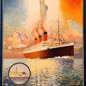Línea oceánica francesa Plymouth Nueva York 0000-1065