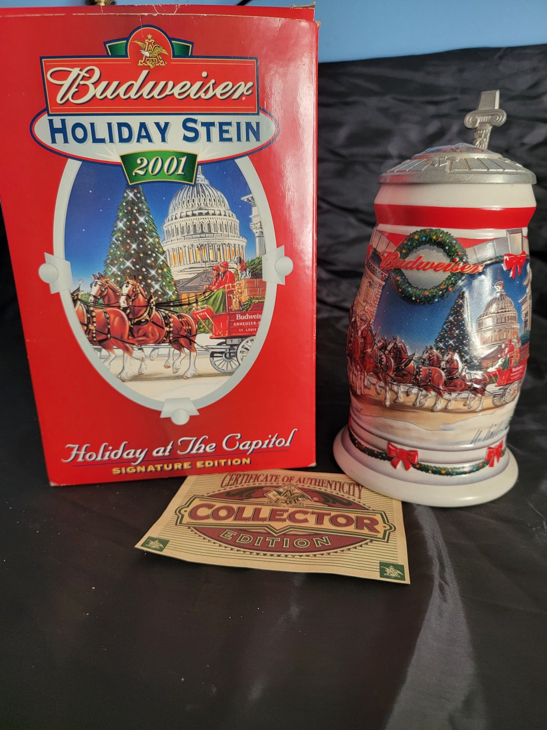 Budweiser Holiday Stein Etsy