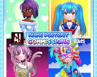 Encargos de retratos de anime en 3D / Fanart de personajes originales (OC) / Ilustraciones de manga personalizadas