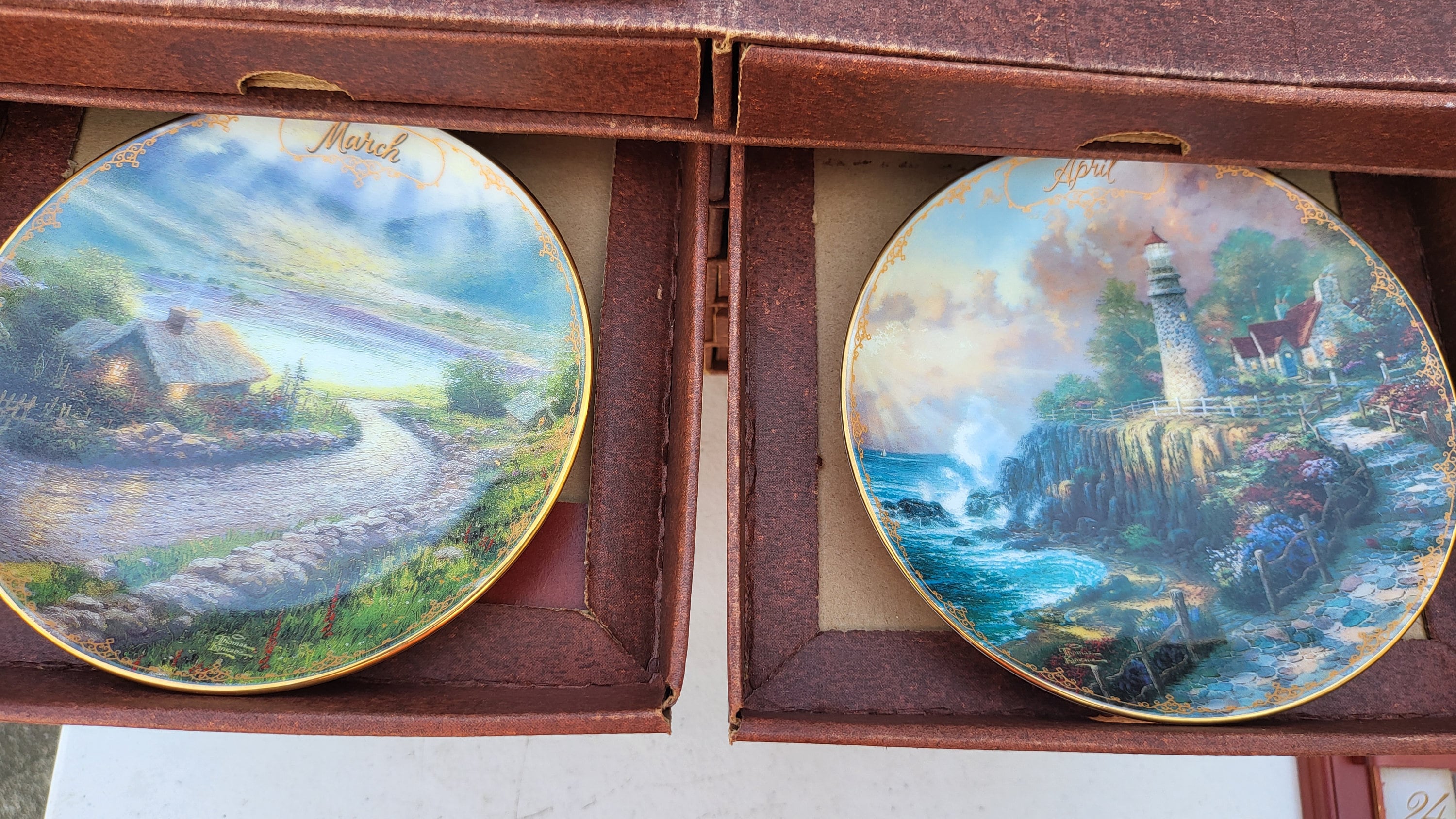 Thomas Kinkade Simpler Times Calendar Plate Set Etsy