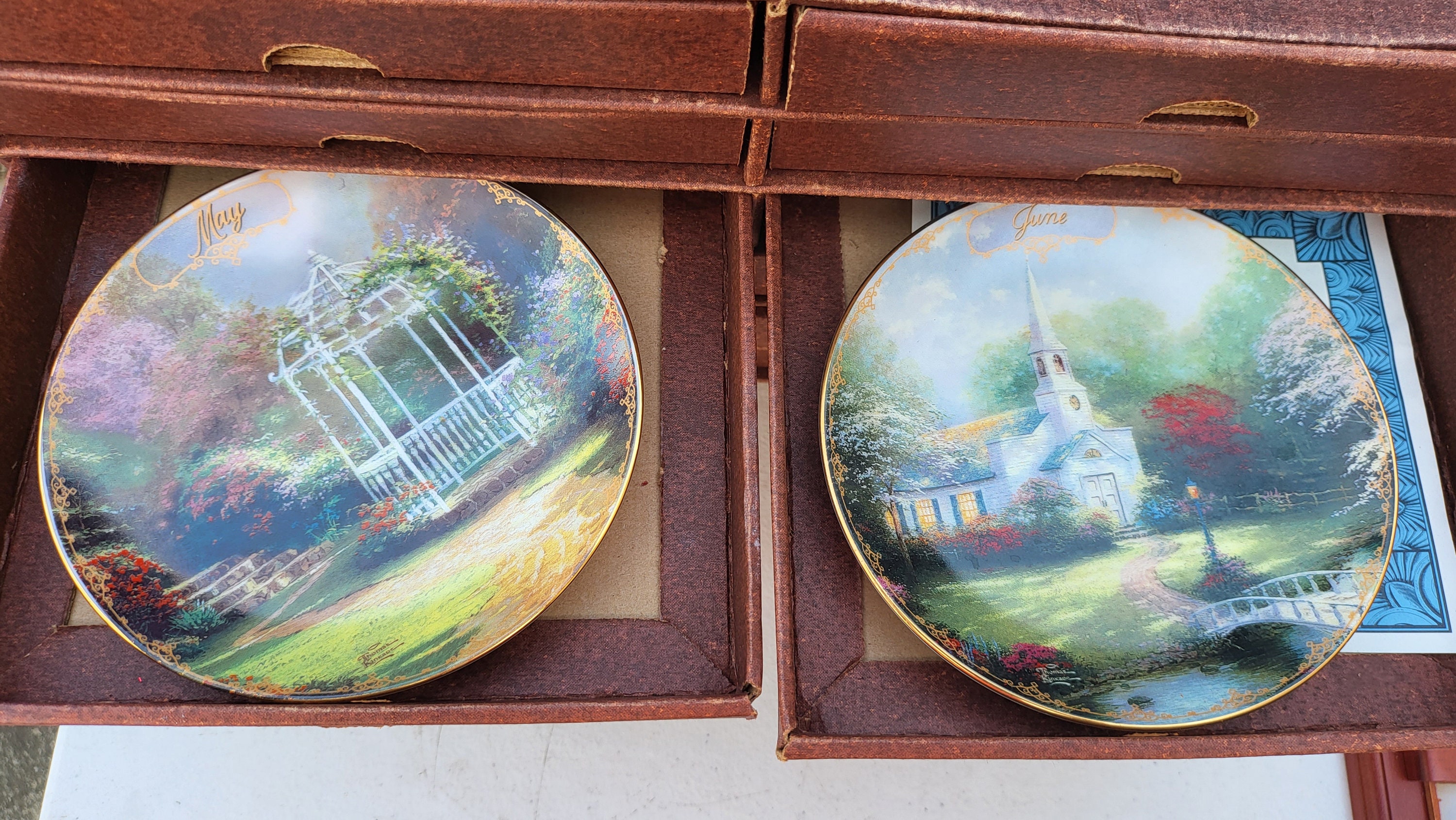 Thomas Kinkade Simpler Times Calendar Plate Set Etsy