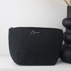 Personalised Felt Make Up Bag | Make up Organiser | Custom Make Up Bag | Accessories Bag | Monogram Make Up Bag