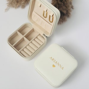 Personalised Travel Jewellery Box | Bridesmaids Proposal | Birthday Gift | Gifts For Her | Jewellery Storage | Kids Custom Jewellery Box