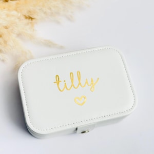 Personalised Travel Jewellery Box | Flower Girl | Birthday Gift | Gifts For Her | Jewellery Storage | Custom Jewellery Box | Gifts For Girls