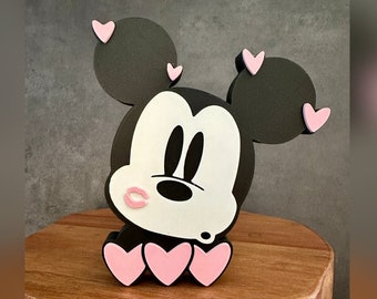 Mickey Kiss On The Cheek, Mickey Minnie Love, Tiered Tray Decor, Mickey Mouse, Minnie Mouse, Mickey Decoration, 3D Printed, Tray Trinkets