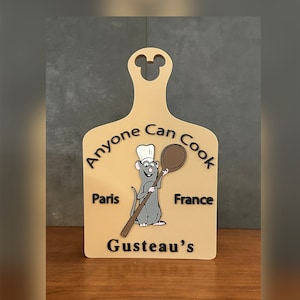 Remy Ratatouille Mouse Chef 3D Print, Chef Remy Ratatouille Decoration, 3D Printed Tiered Tray Decor,Remy Decor,Disney Kitchen Decor, Mickey