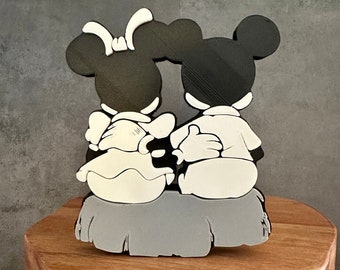 Mickey Minnie Love,  3D Print, Tiered Tray Decor, Mickey Mouse, Minnie Mouse, Mickey Decoration, 3D Printed, Tray Trinkets, Party Props