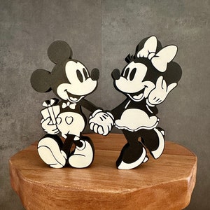 Mickey Minnie Vintage, Mickey Minnie 3D Printed Trinkets for Tiered Trays, 3D Printed, Tiered Tray Decor, Mickey, Minnie, Mickey Decoration