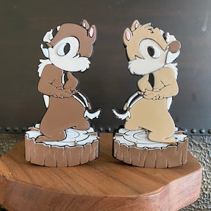 Chip and Dale Decoration, Mouse 3D Print, 3D Prints, Tiered Tray Decor, Chipmunk Decor, Tray Trinket, Cute Mouse Decor, Princess Decoration
