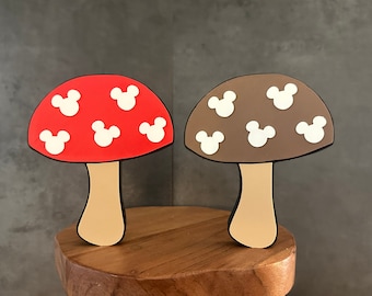 Mickey Mushroom, 3D Print, Mushroom Decor, Tiered Tray Decor, Mickey Mouse, Minnie Mouse, Mickey Decoration, 3D Printed, Tray Trinkets,Props