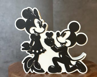 Mickey Minnie Wedding, Mickey Minnie Love, Tiered Tray Decor, Mickey Mouse, Minnie Mouse, Mickey Decoration, 3D Printed, Tray Trinkets, Prop