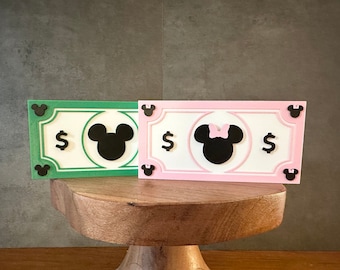 Mickey Minnie Money,  3D Print, Tiered Tray Decor, Mickey Mouse, Minnie Mouse, Mickey Decoration, 3D Printed, Tray Trinkets, Party Props