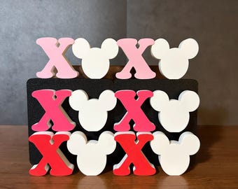 Mickey Valentines 3D Print, Mickey Decor, Valentines XOXO, Mickey Decoration, Cute Valentines Decor, Valentines Day Decor, Tiered Tray Decor